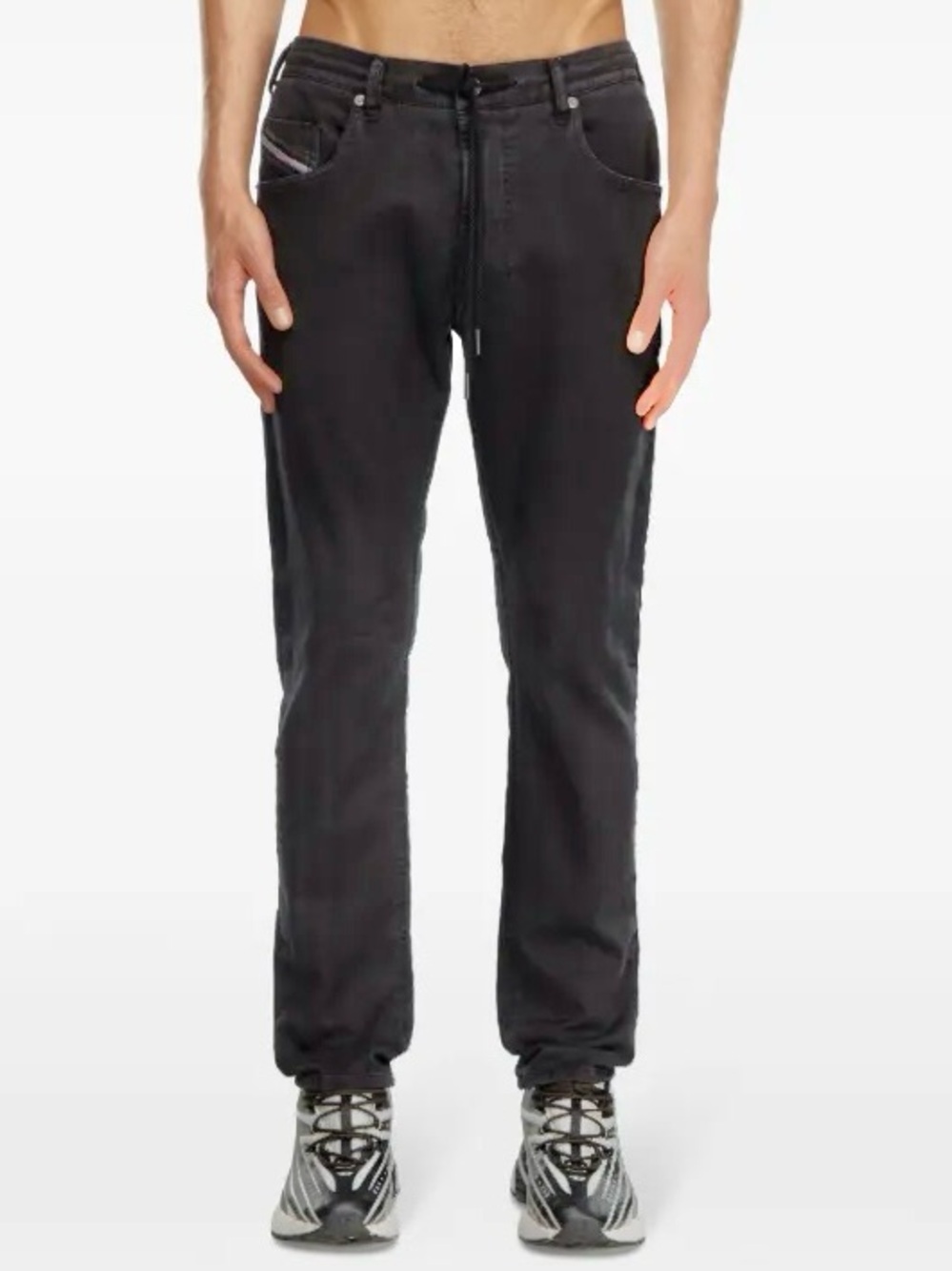 Diesel Krooley Jogger Jeans in Washed Black Size 32